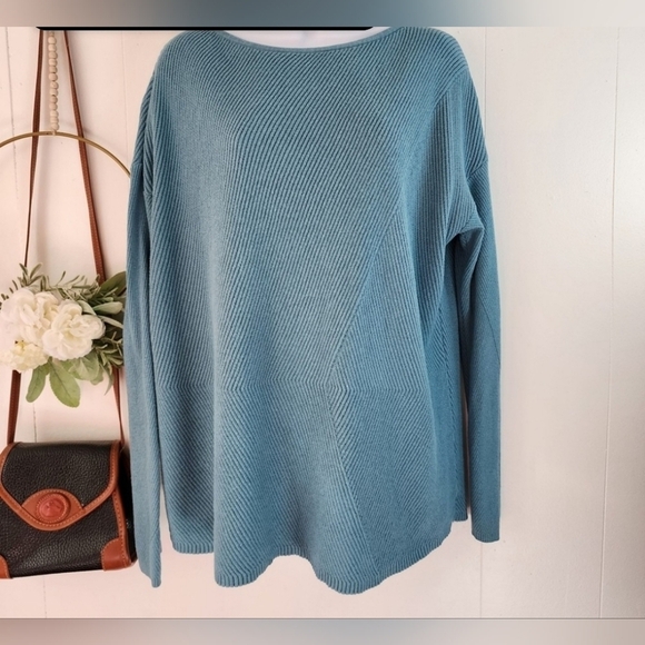 J‎ Jill Blue Topaz Boat Neck Sweater Size 3X - Picture 1 of 8